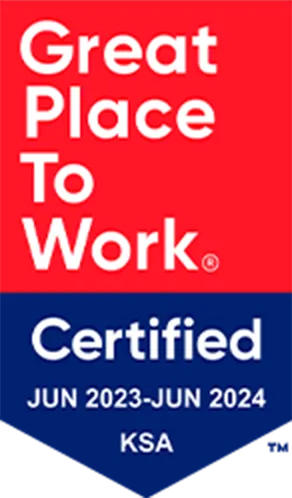 Great Place To Work. Certified from JUN 2023 to JUN 2024 KSA